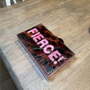 Cheetah Print Magnetic Clutch with FIERCE! Lettering